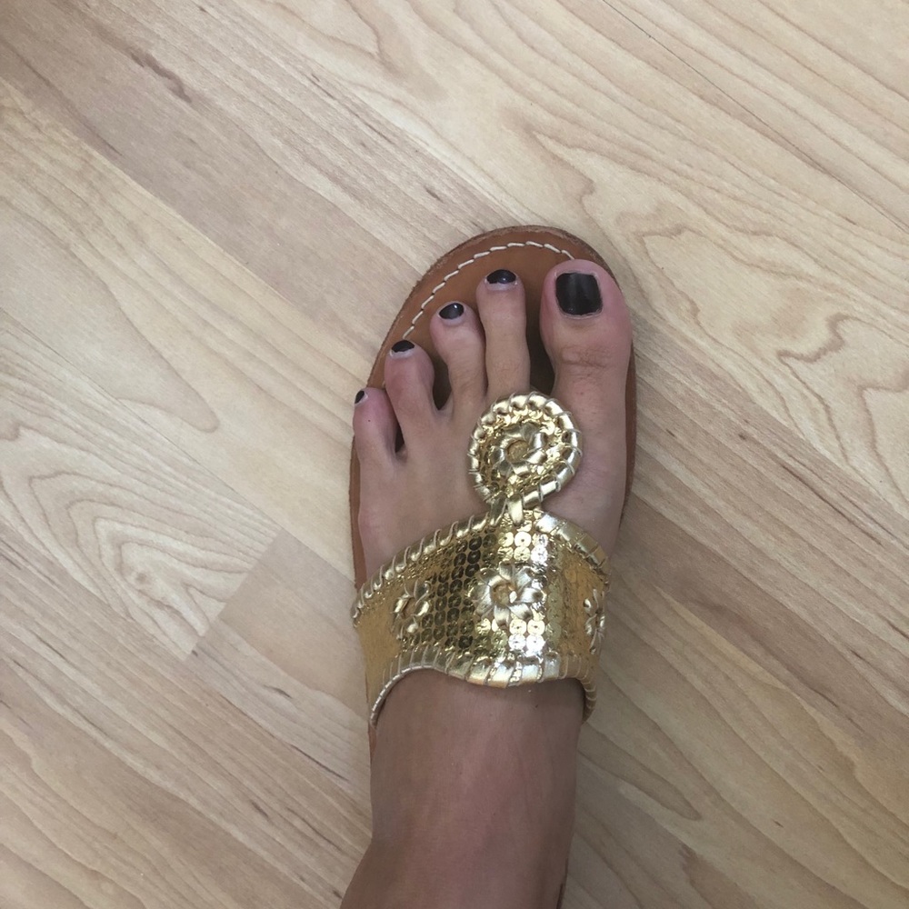 Authentic Jack Rogers Gold Sequined